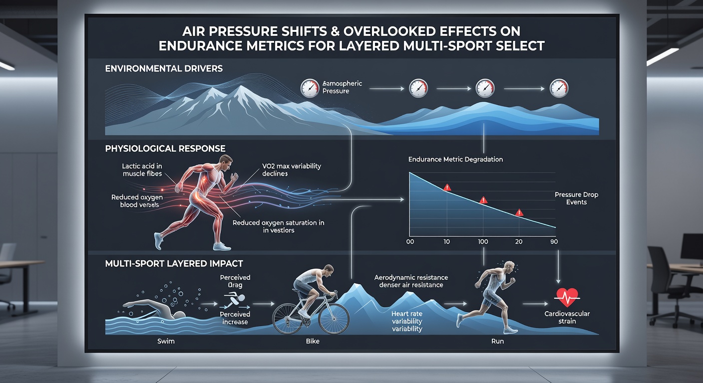 Multi-sport athletes monitoring performance data during changing atmospheric conditions