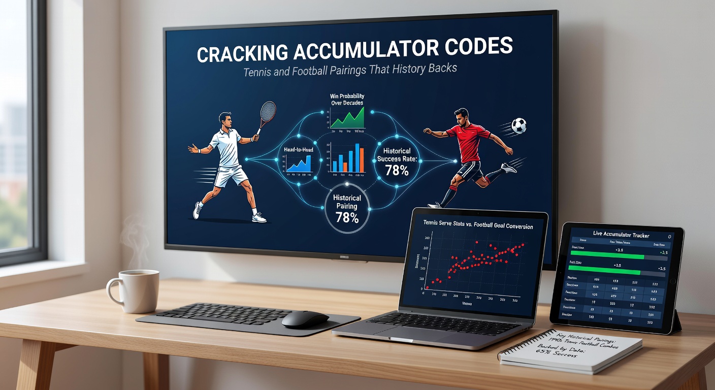 Football teams clashing in a heated derby match, highlighting historical accumulator legs alongside tennis net