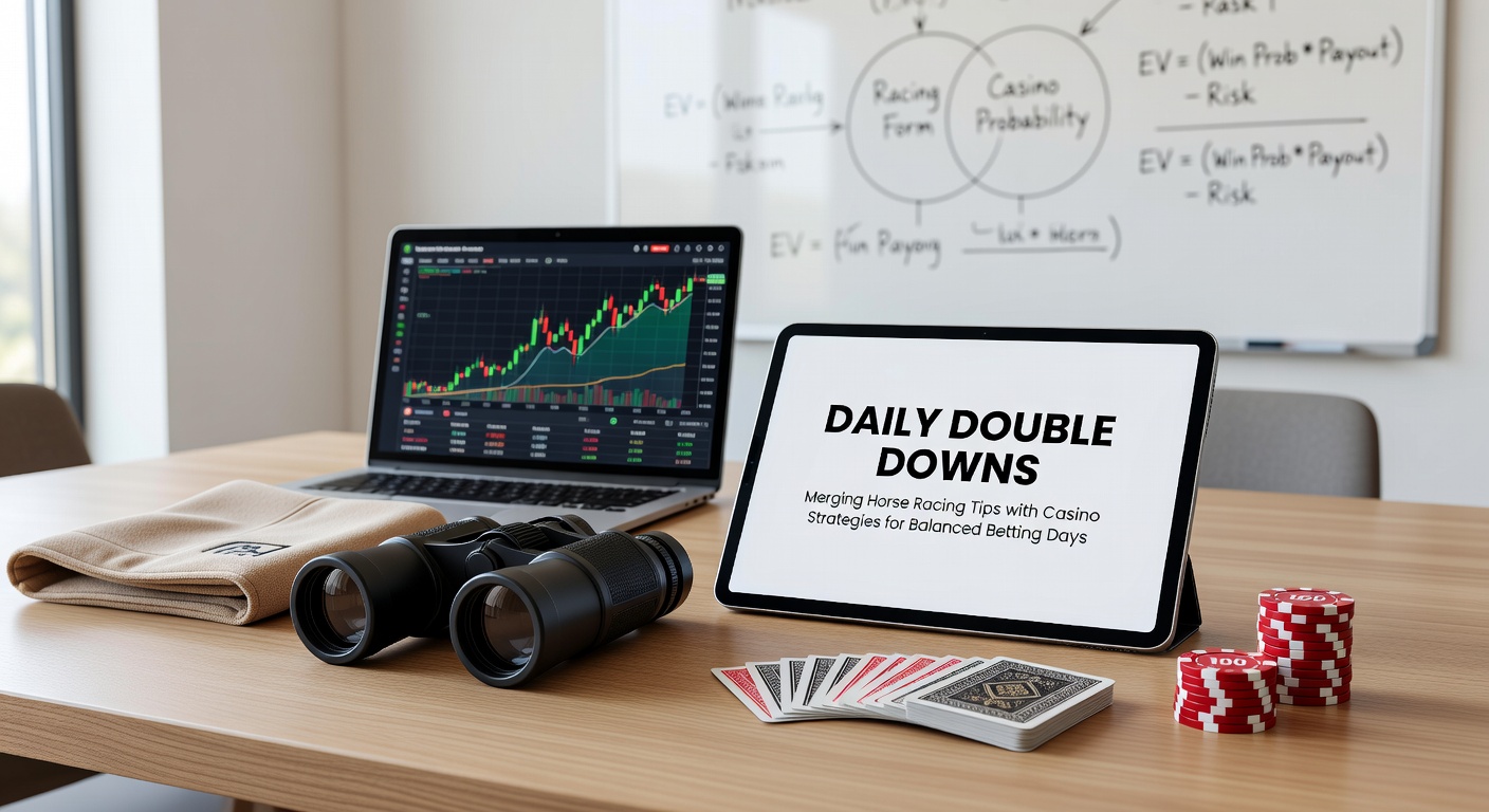 Casino table games and slot machines displayed next to a horse racing tote board, illustrating the merger of betting disciplines