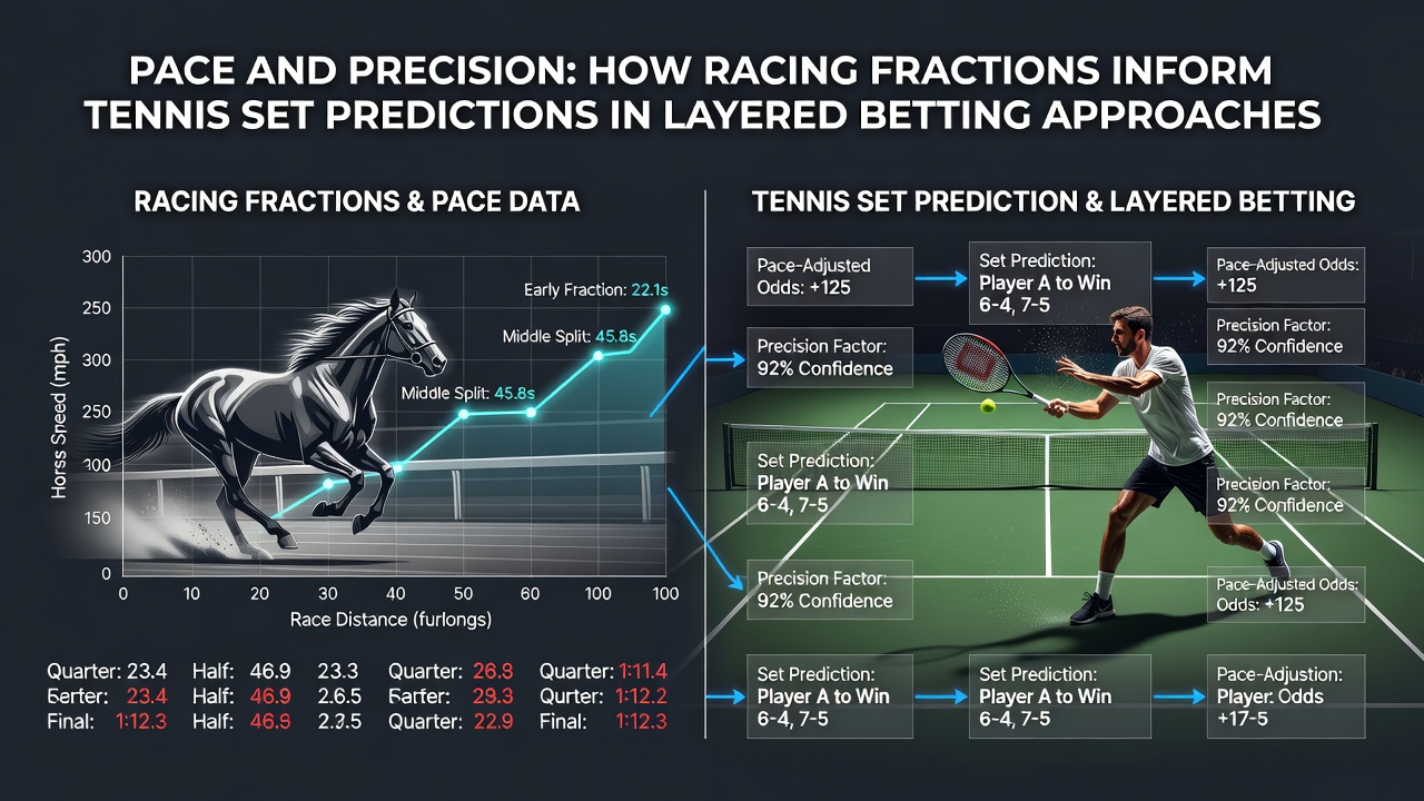 Layered betting model showing tennis set predictions derived from fractional pace data