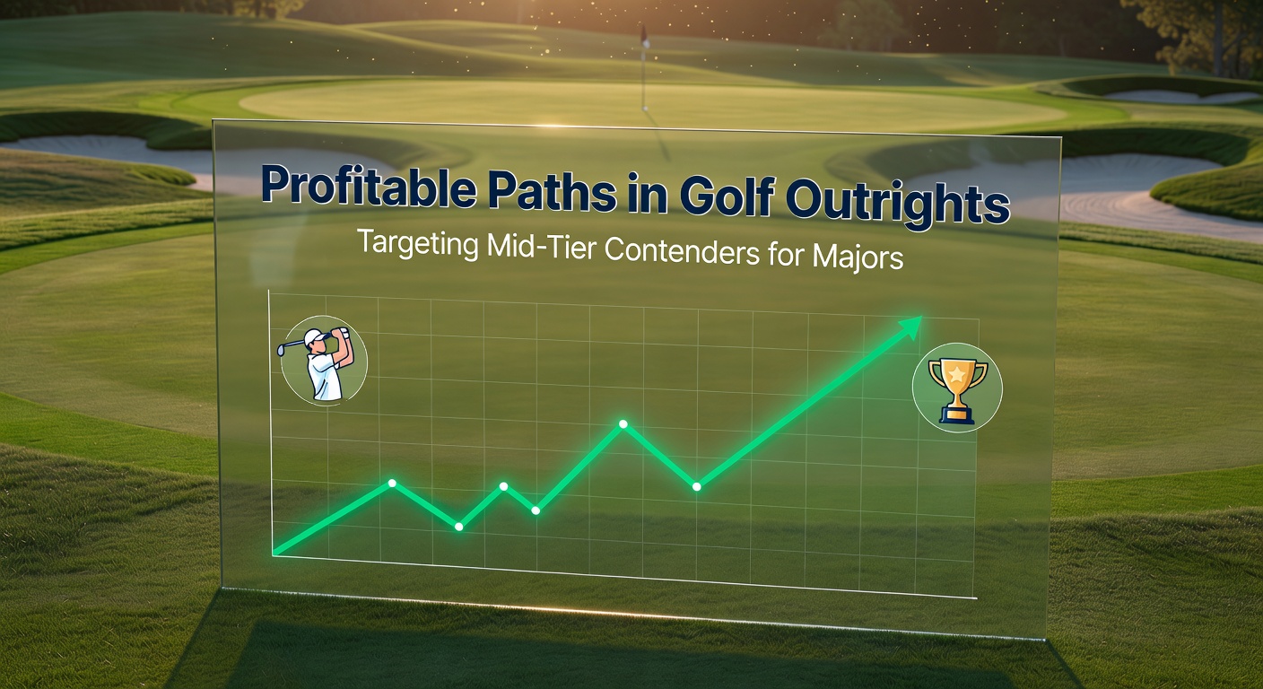 Golfers competing in a major tournament, highlighting mid-tier contenders on the leaderboard