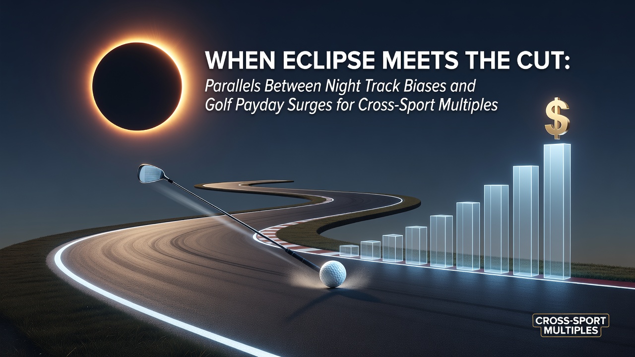 Night racing under lights at an Eclipse meeting alongside a golfer making a late surge after the cut